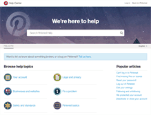 Tablet Screenshot of help.pinterest.com